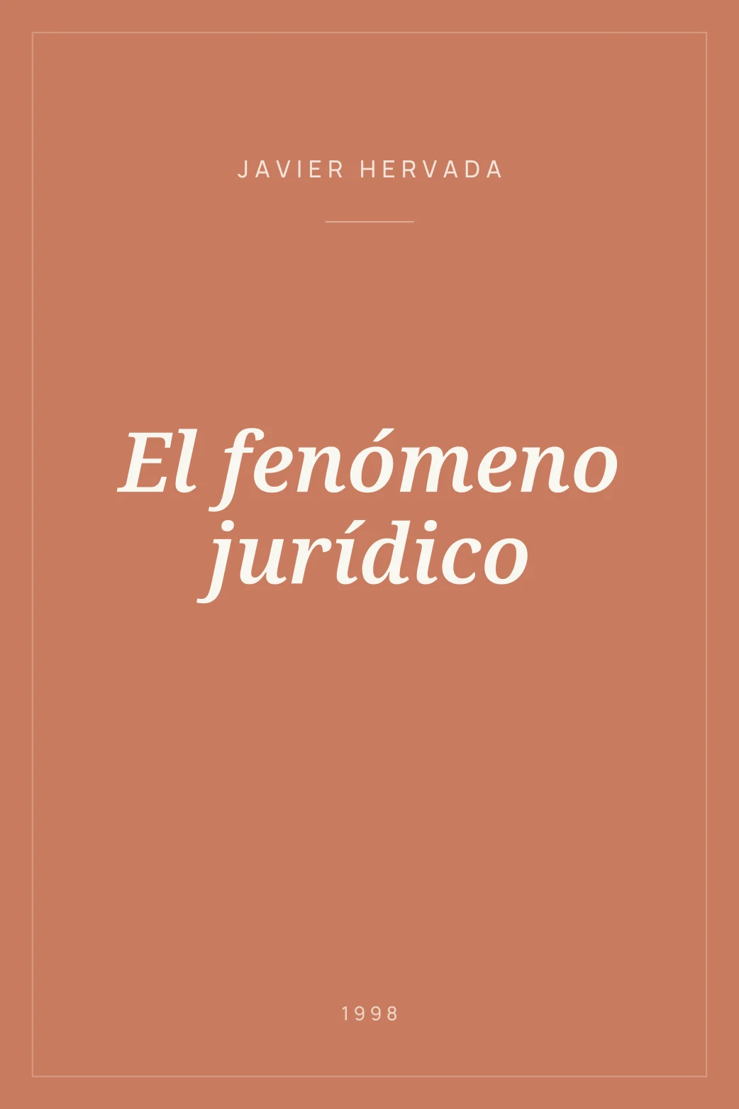 Portada de El fenómeno jurídico