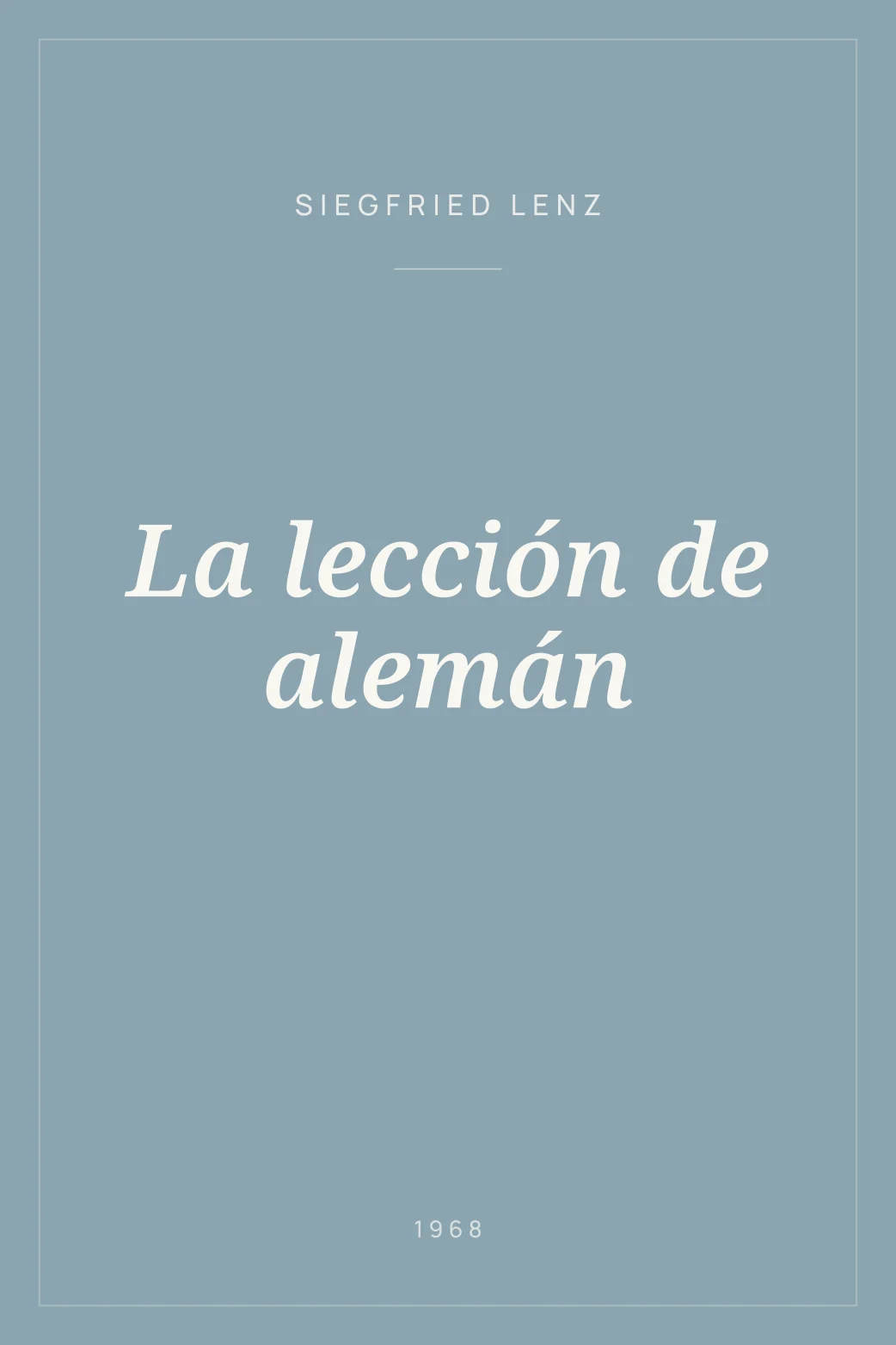 Portada de La lección de alemán
