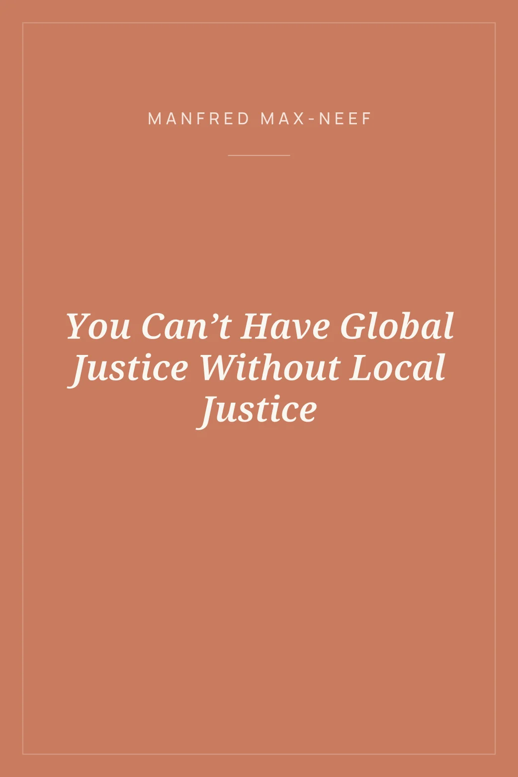 Portada de You Can’t Have Global Justice Without Local Justice