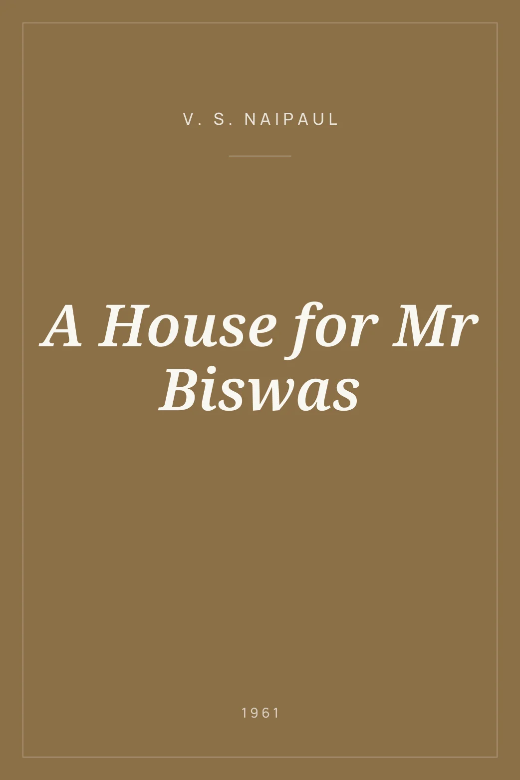 Portada de A House for Mr Biswas
