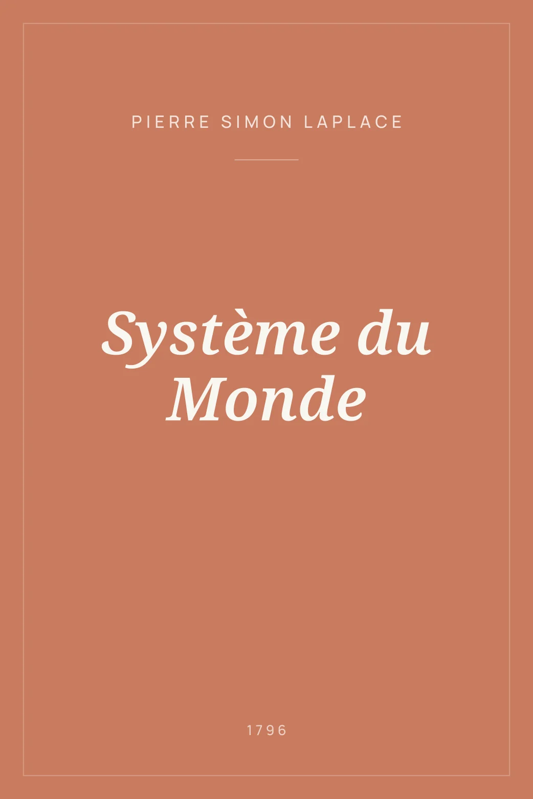 Portada de Système du Monde