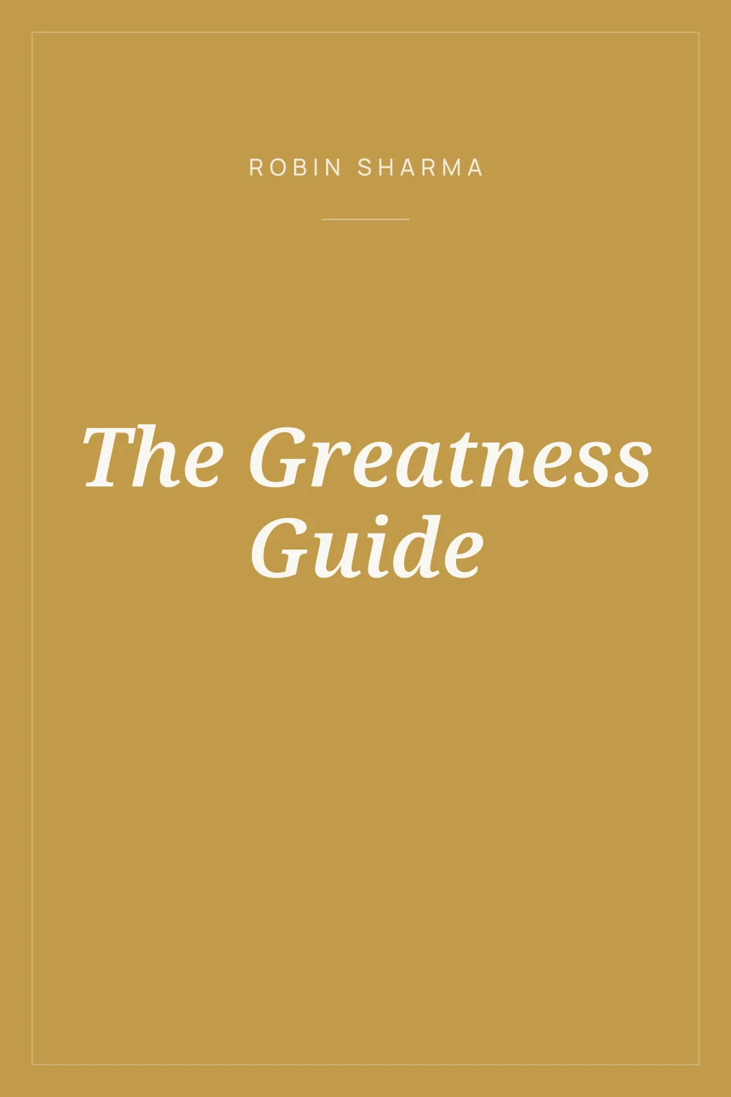 Portada de The Greatness Guide