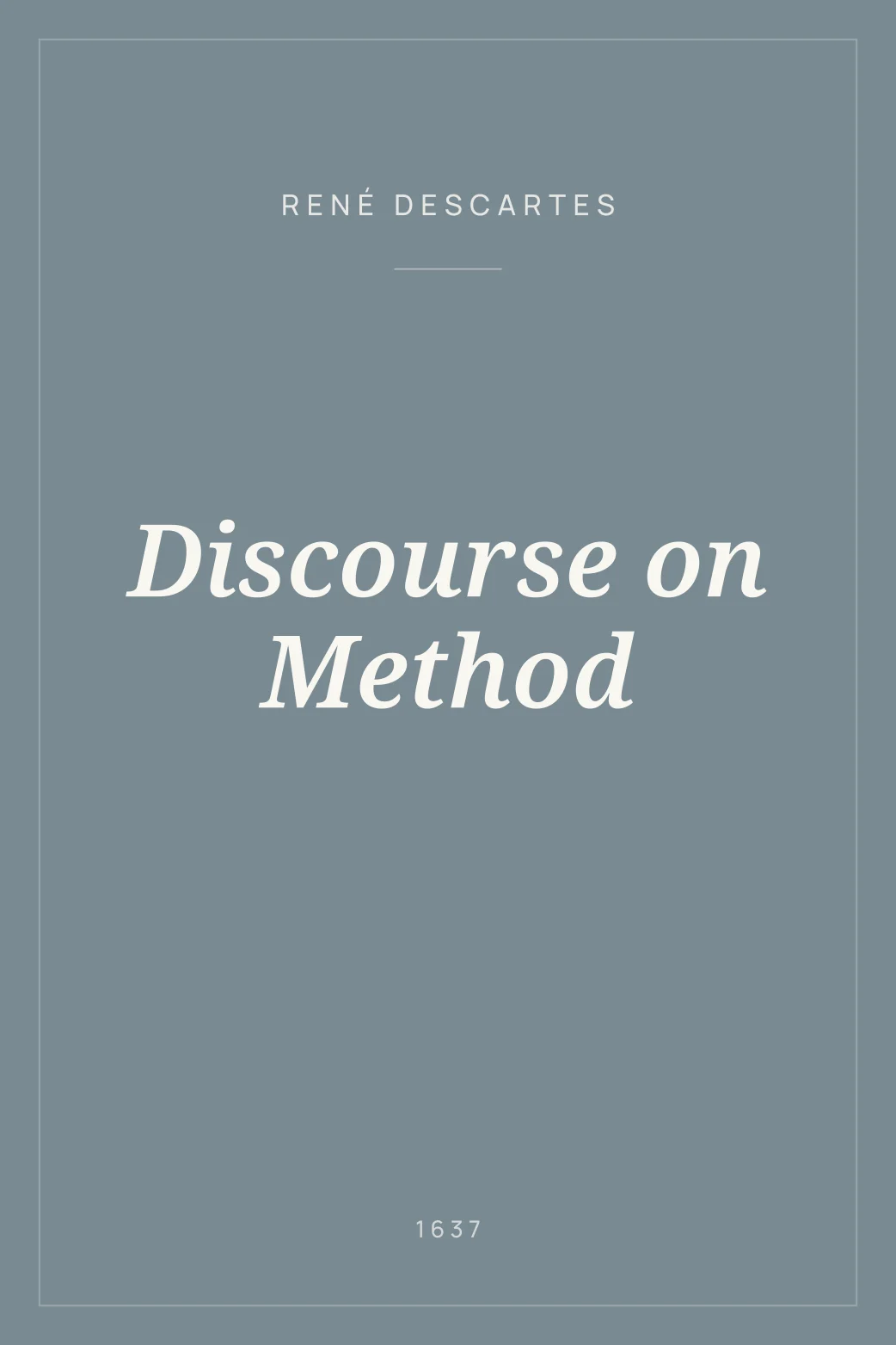 Portada de Discourse on Method