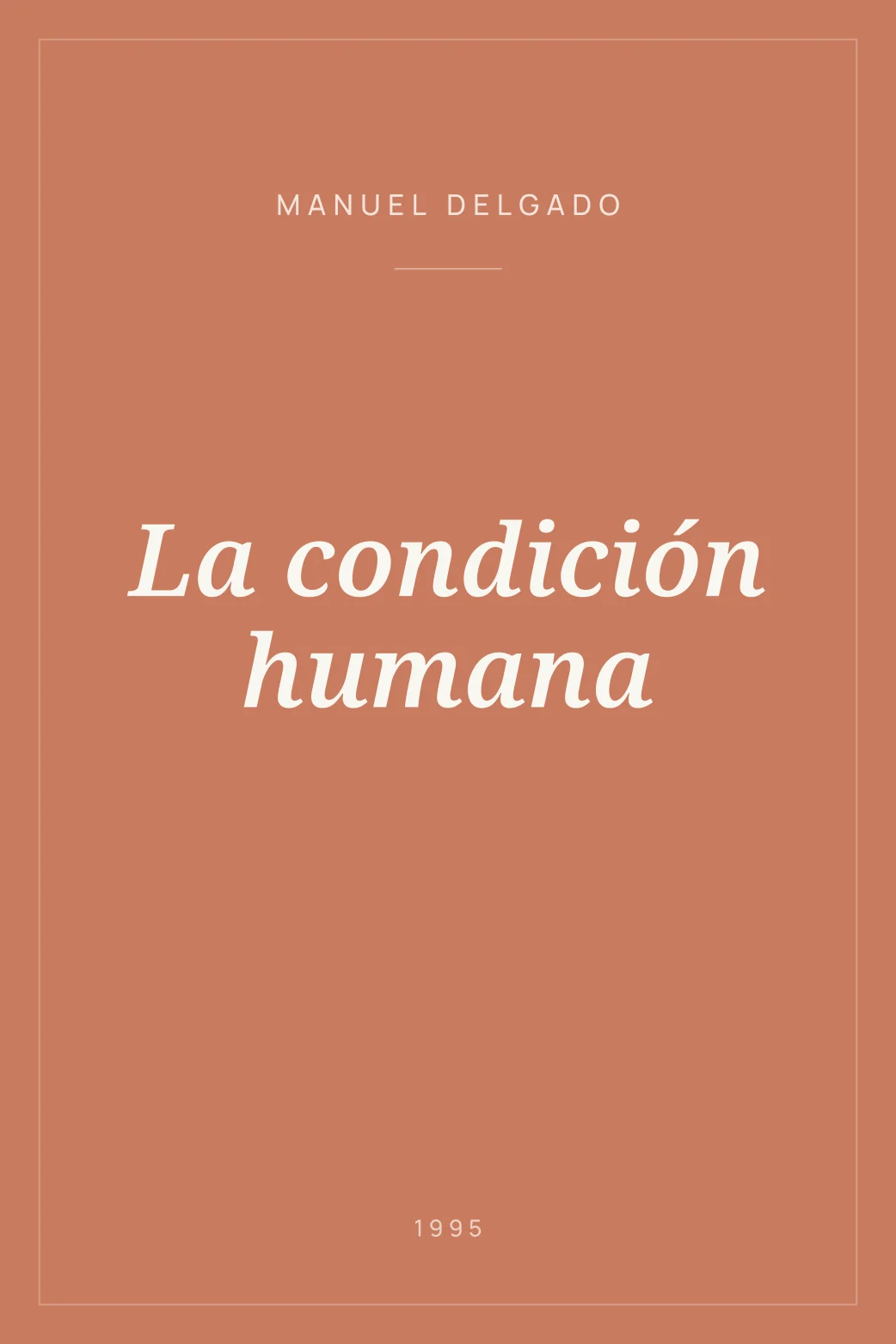 Portada de La condición humana