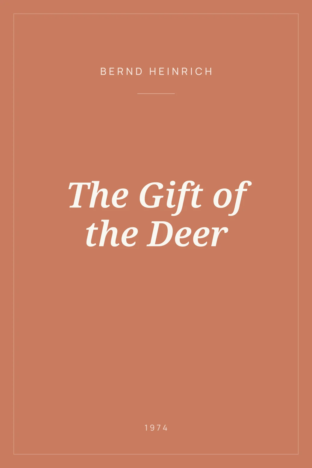 Portada de The Gift of the Deer