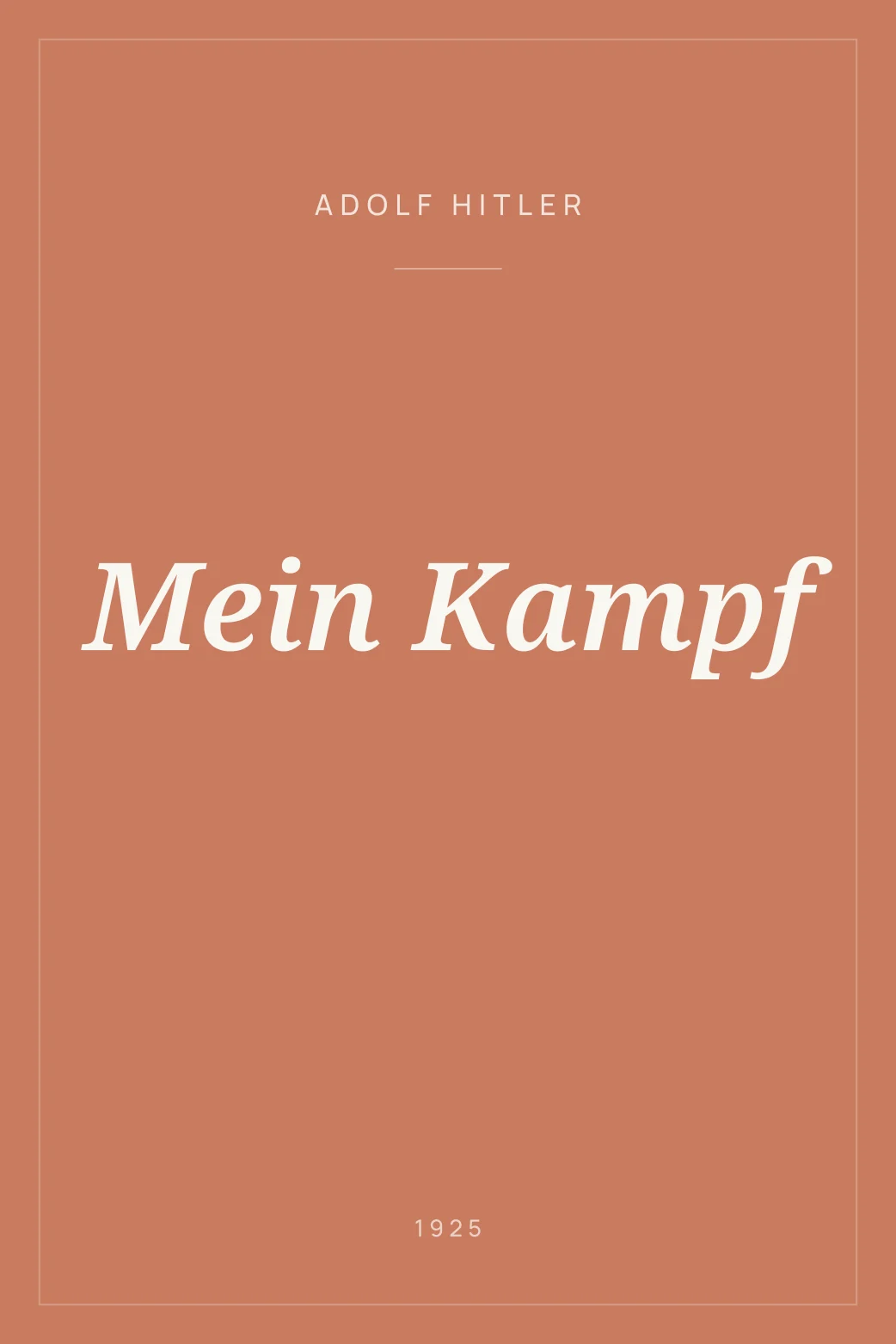 Portada de Mein Kampf