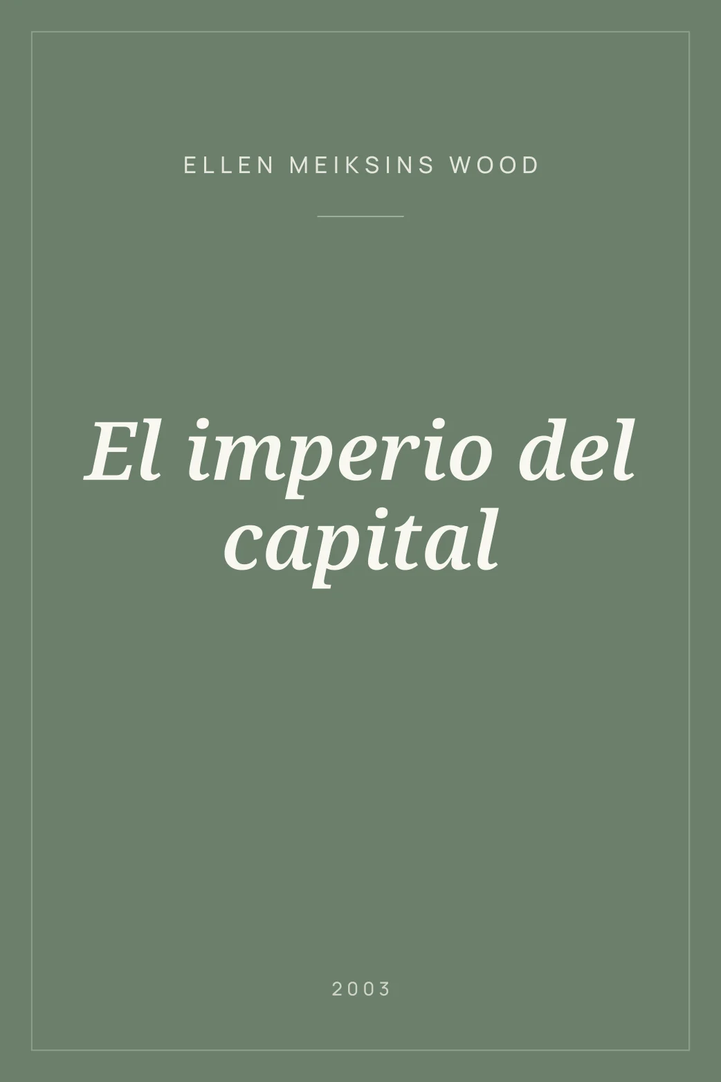 Portada de El imperio del capital