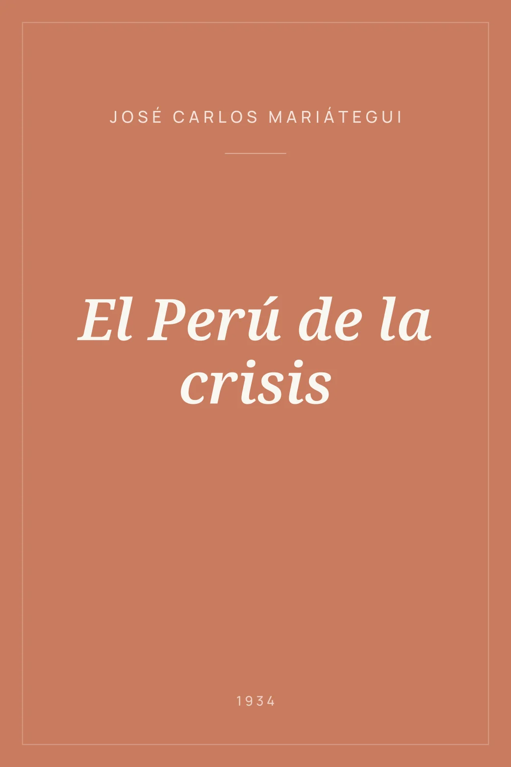 Portada de El Perú de la crisis