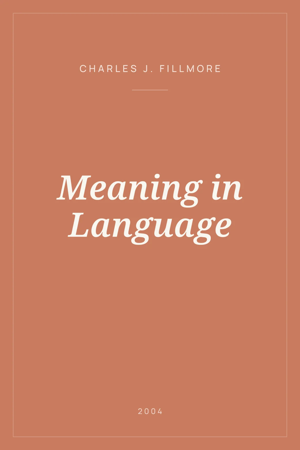 Portada de Meaning in Language