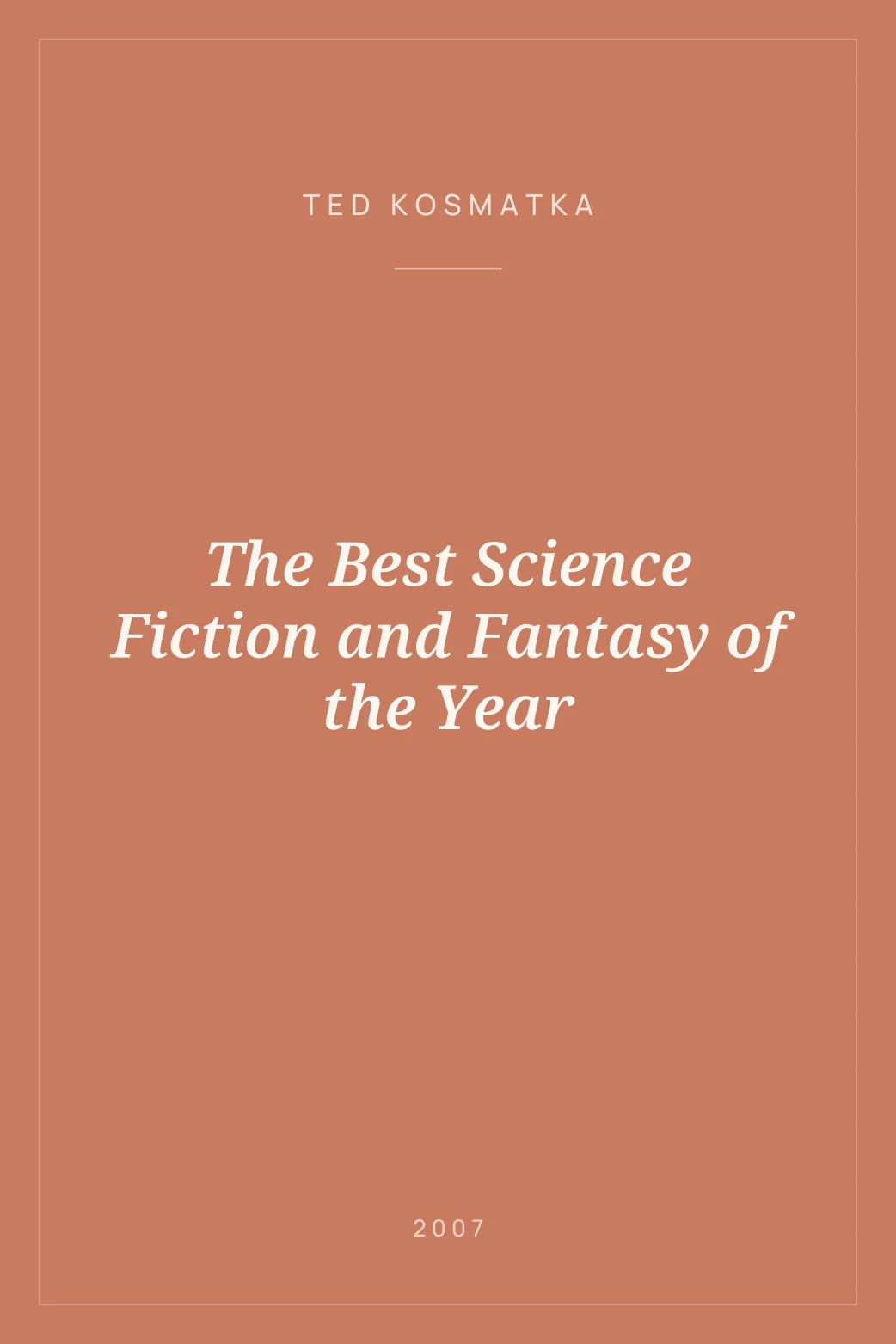 Portada de The Best Science Fiction and Fantasy of the Year