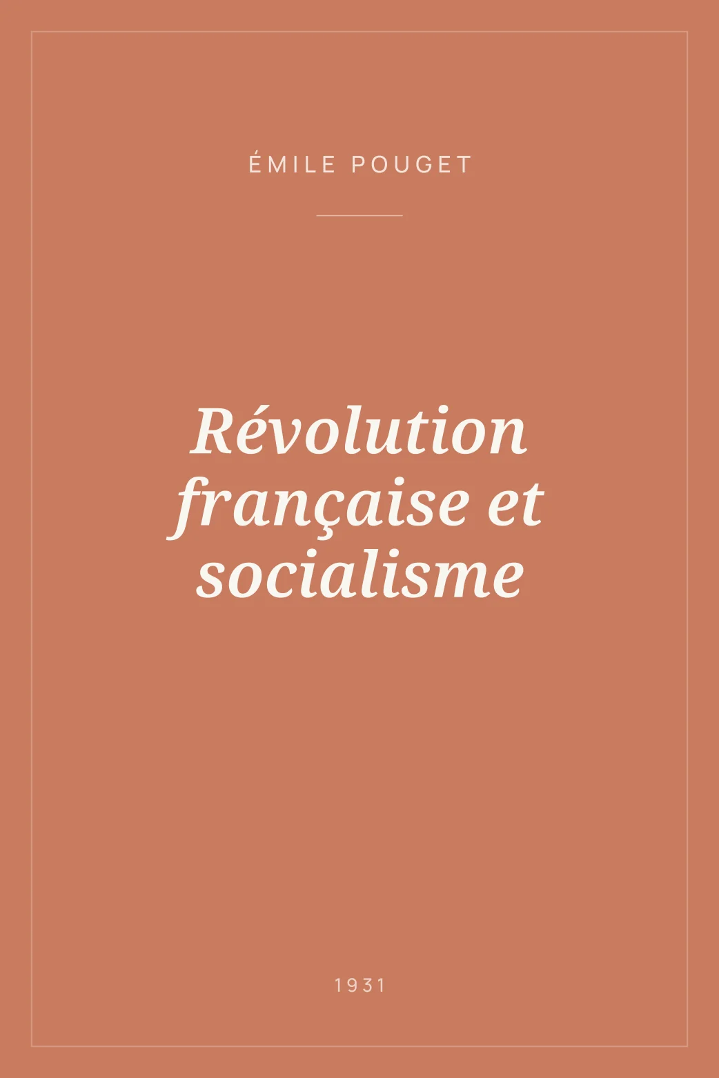 Portada de Révolution française et socialisme