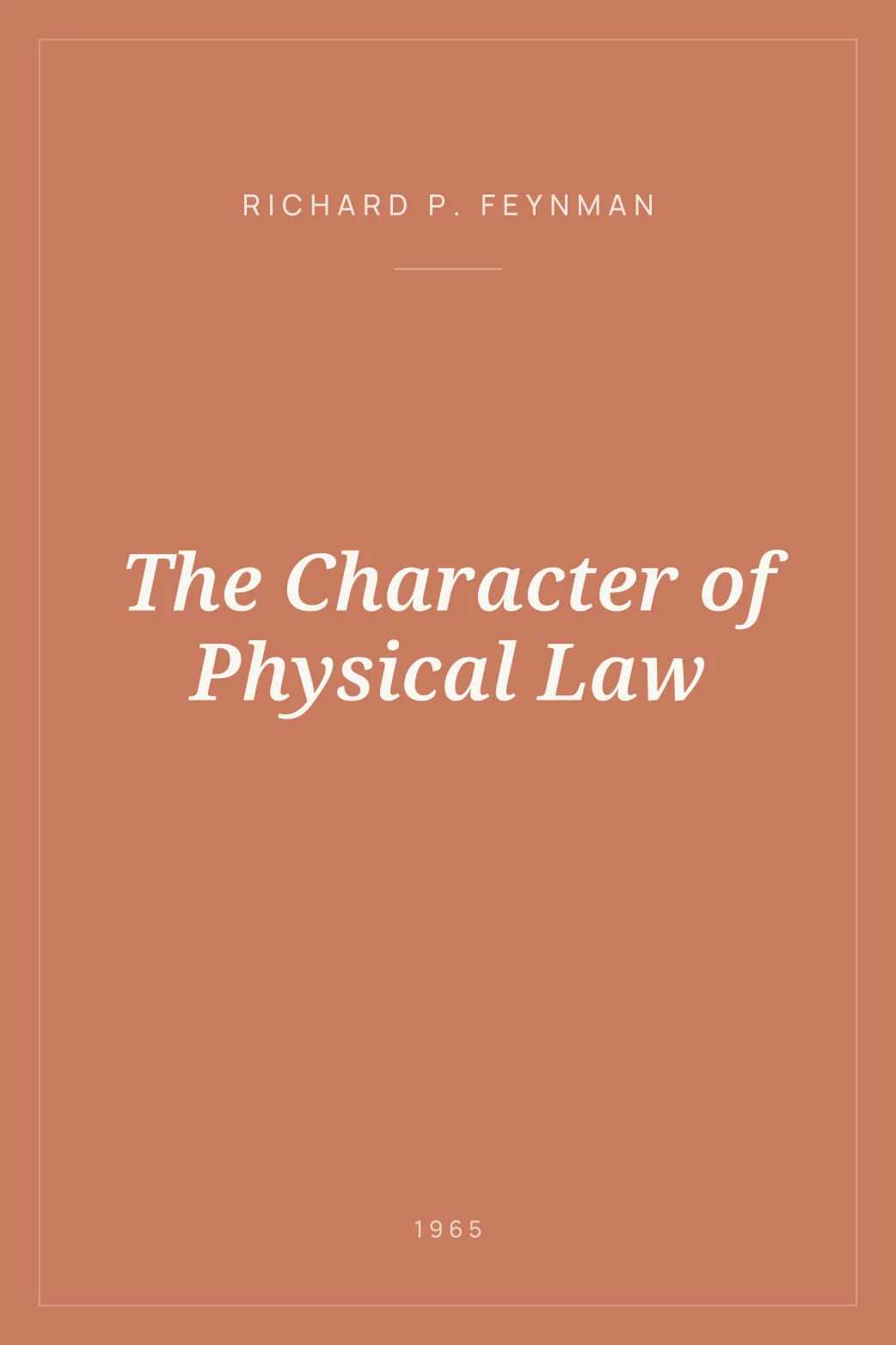 Portada de The Character of Physical Law