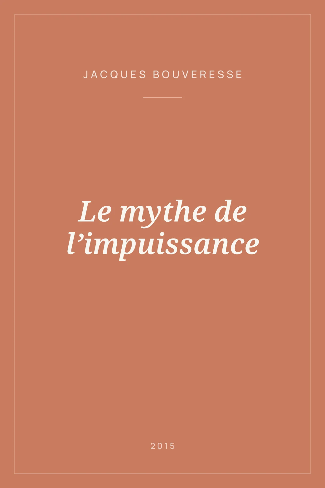 Portada de Le mythe de l’impuissance