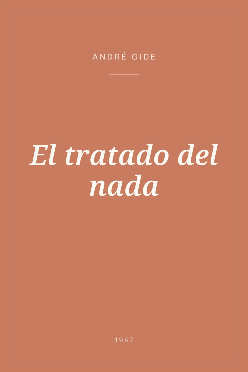 Portada de El tratado del nada