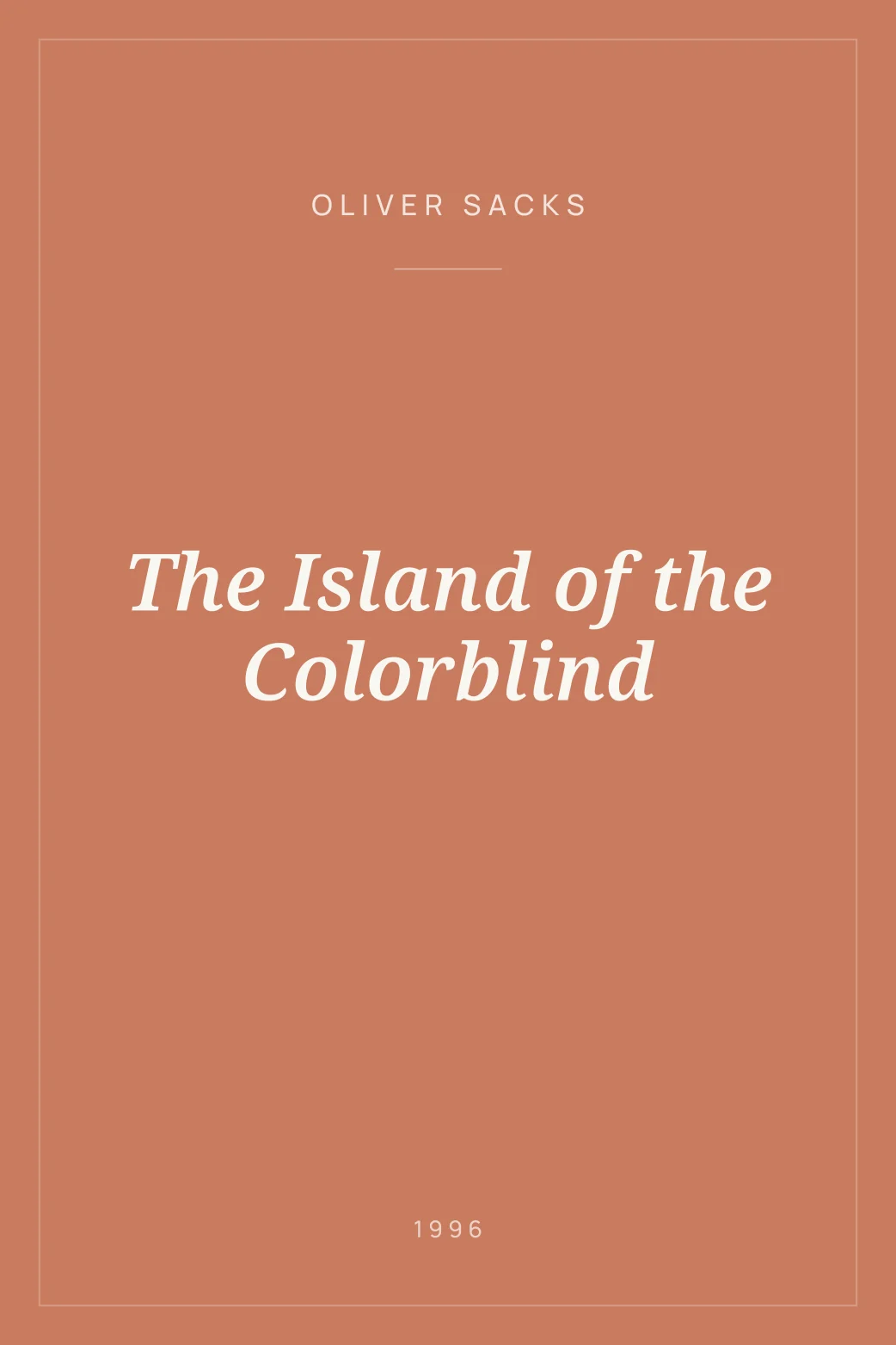 Portada de The Island of the Colorblind