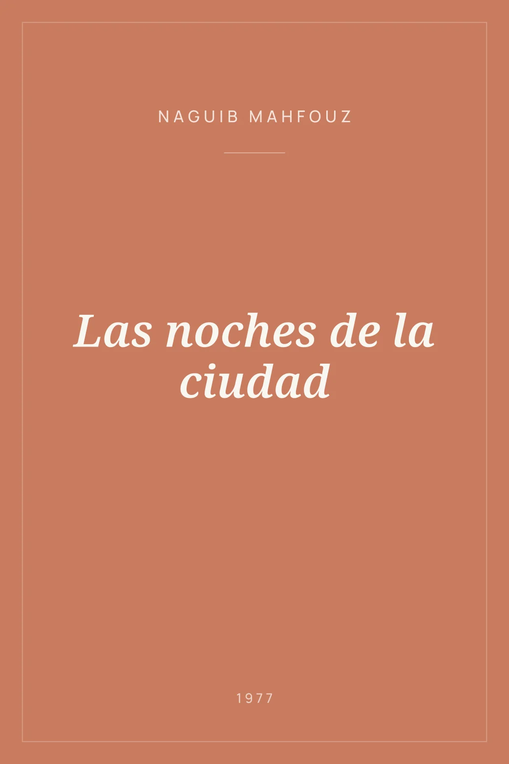 Portada de Las noches de la ciudad