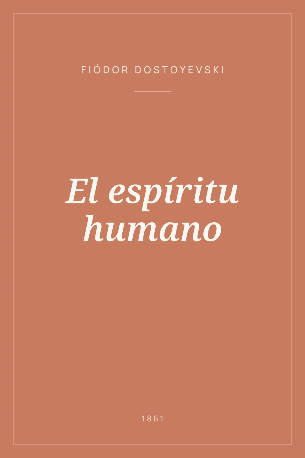 Portada de El espíritu humano