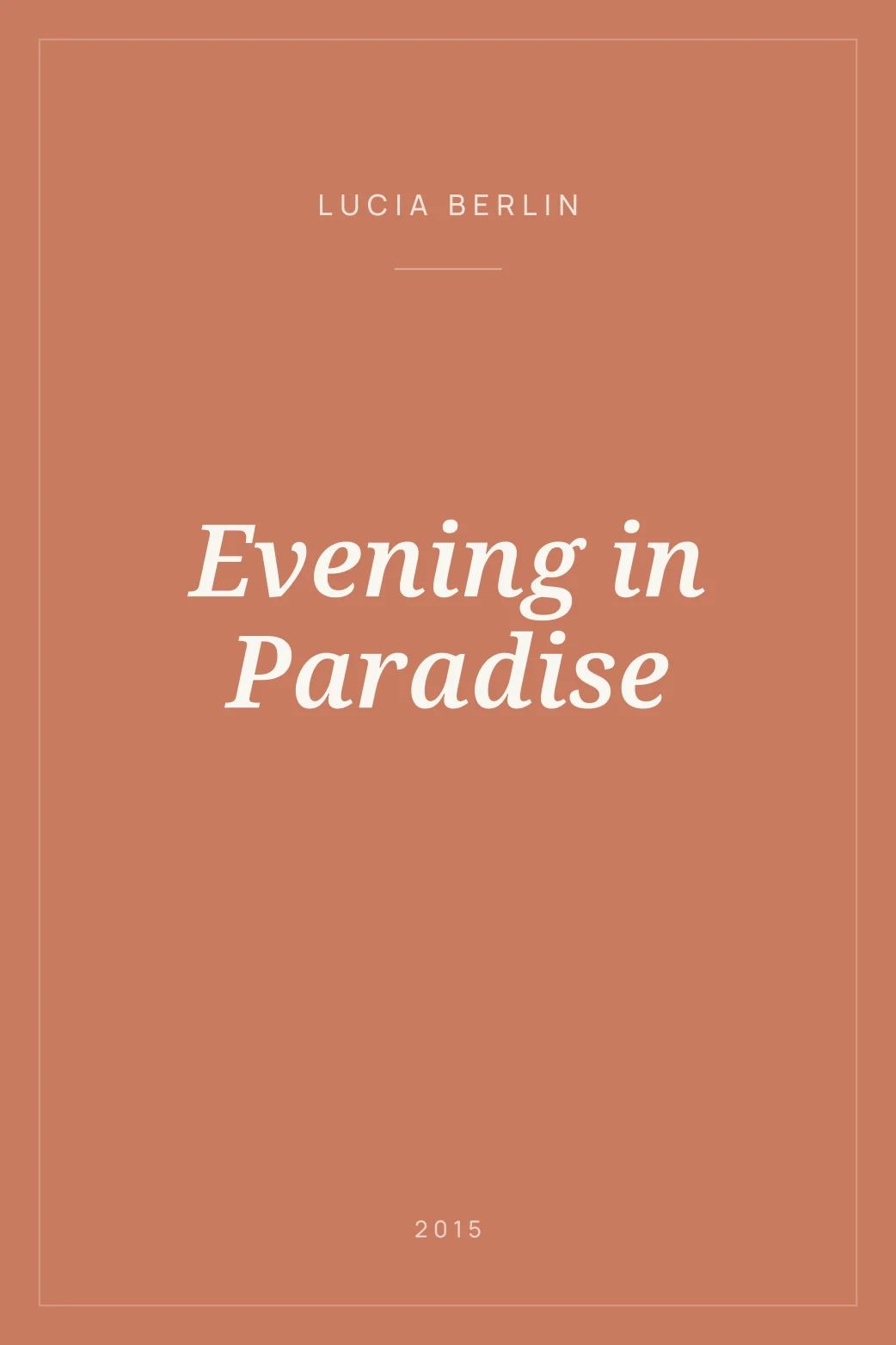 Portada de Evening in Paradise