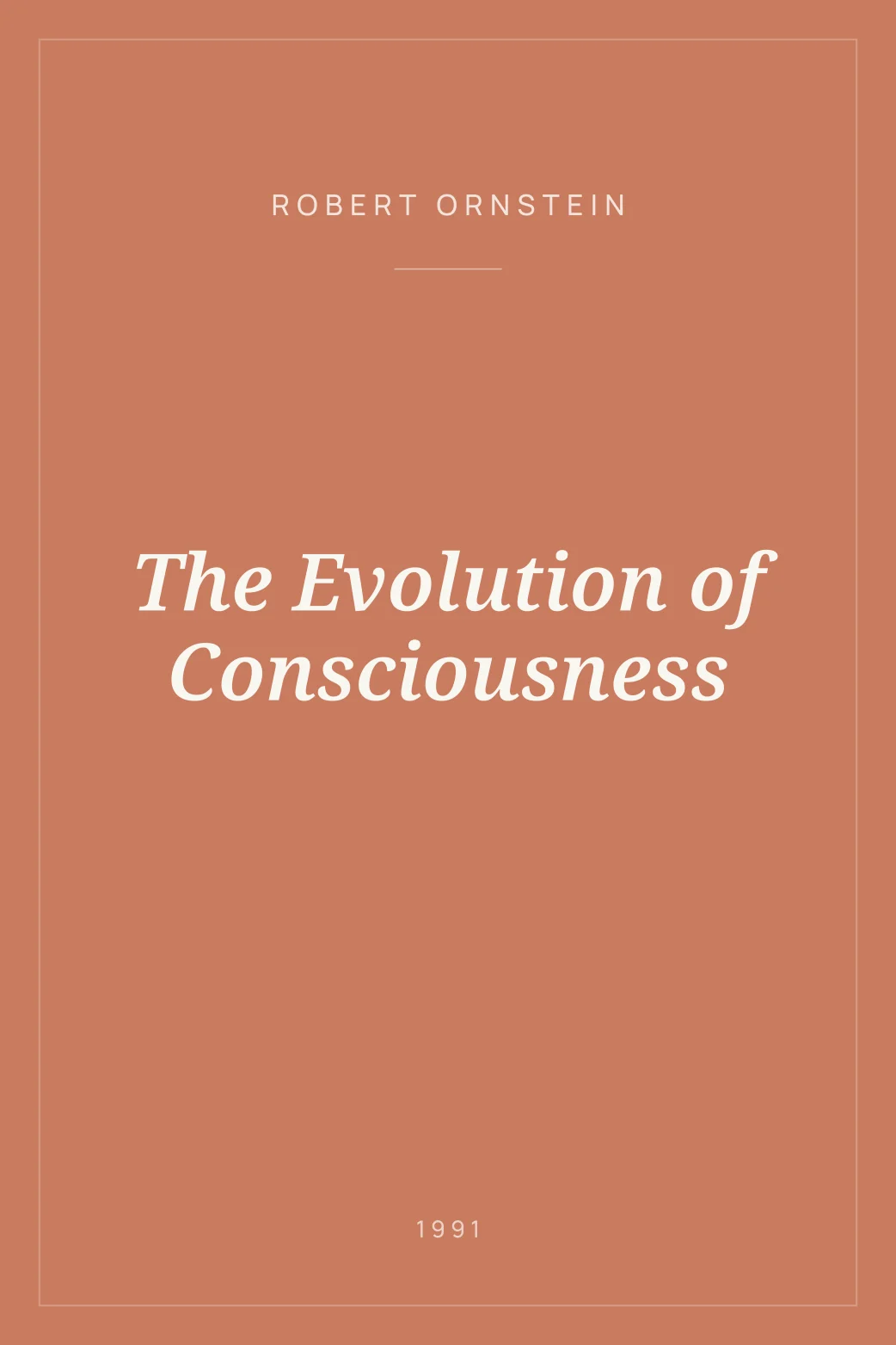 Portada de The Evolution of Consciousness