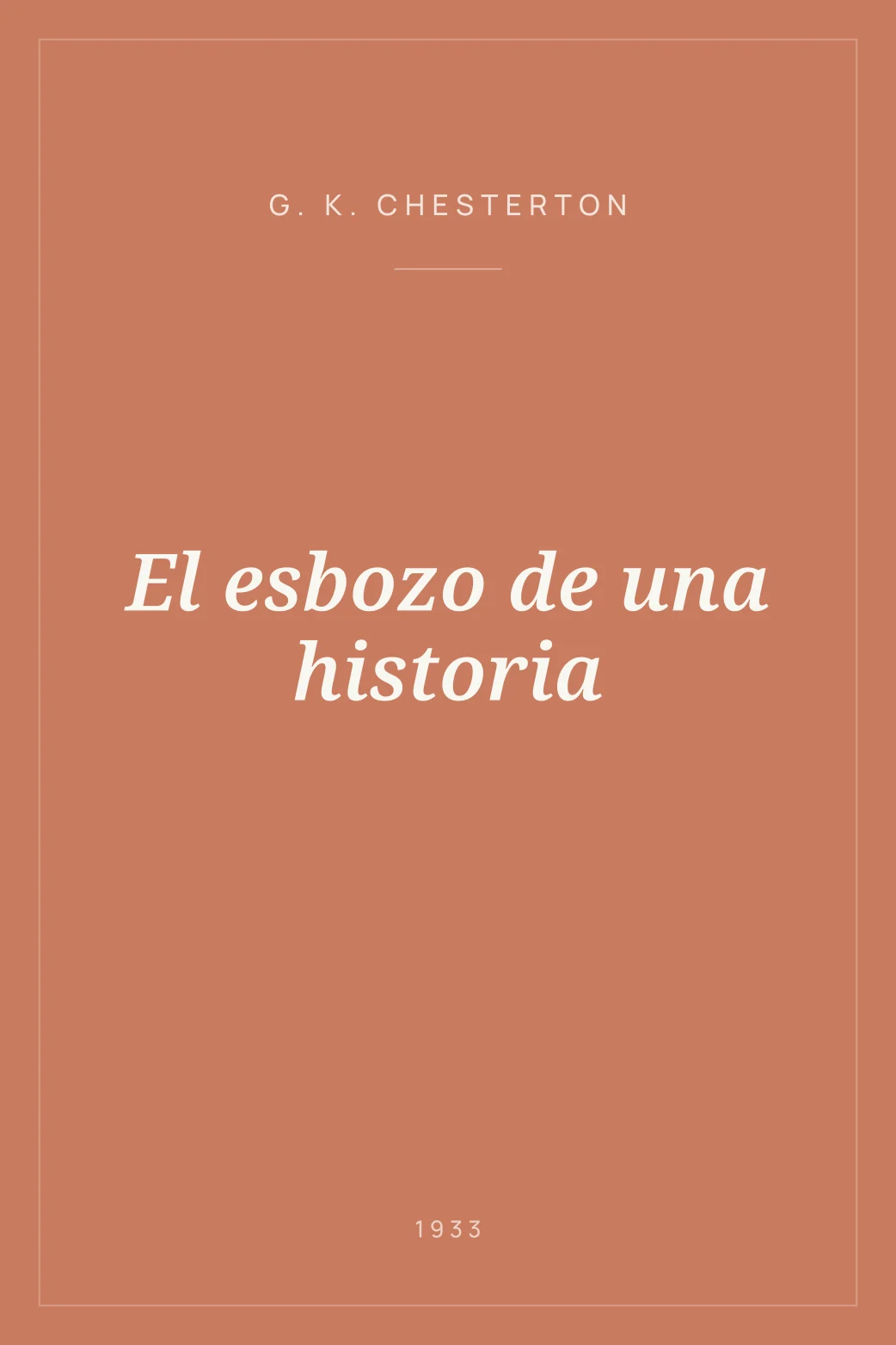 Portada de El esbozo de una historia