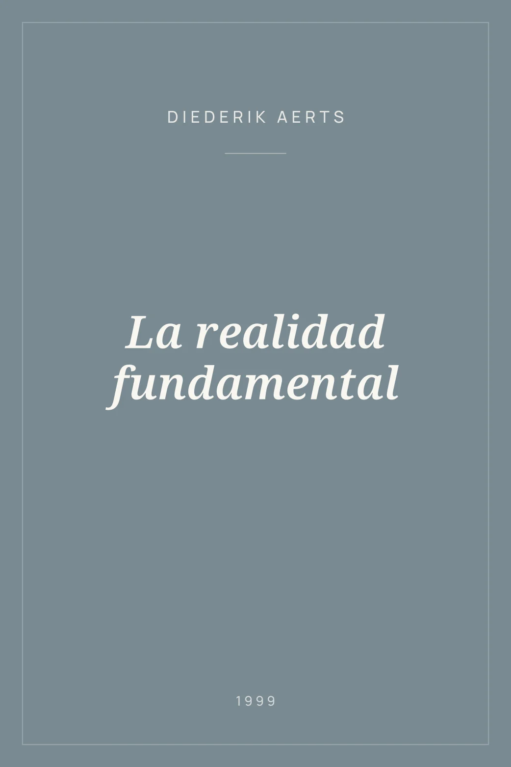 Portada de La realidad fundamental