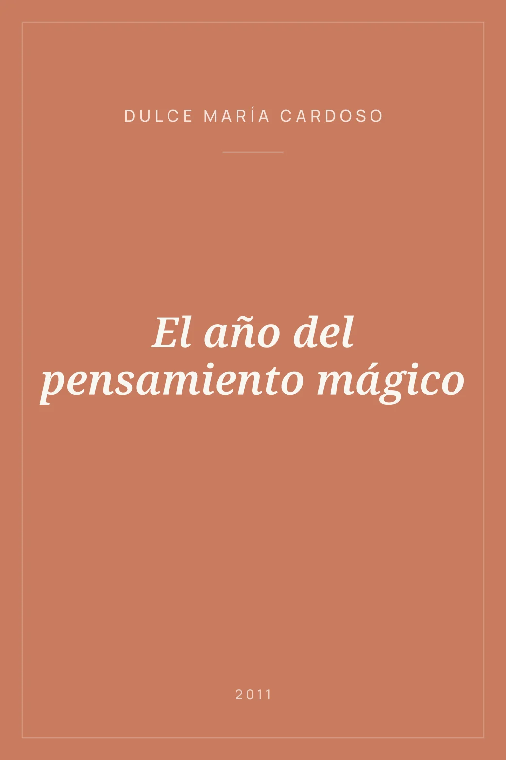 Portada de El año del pensamiento mágico