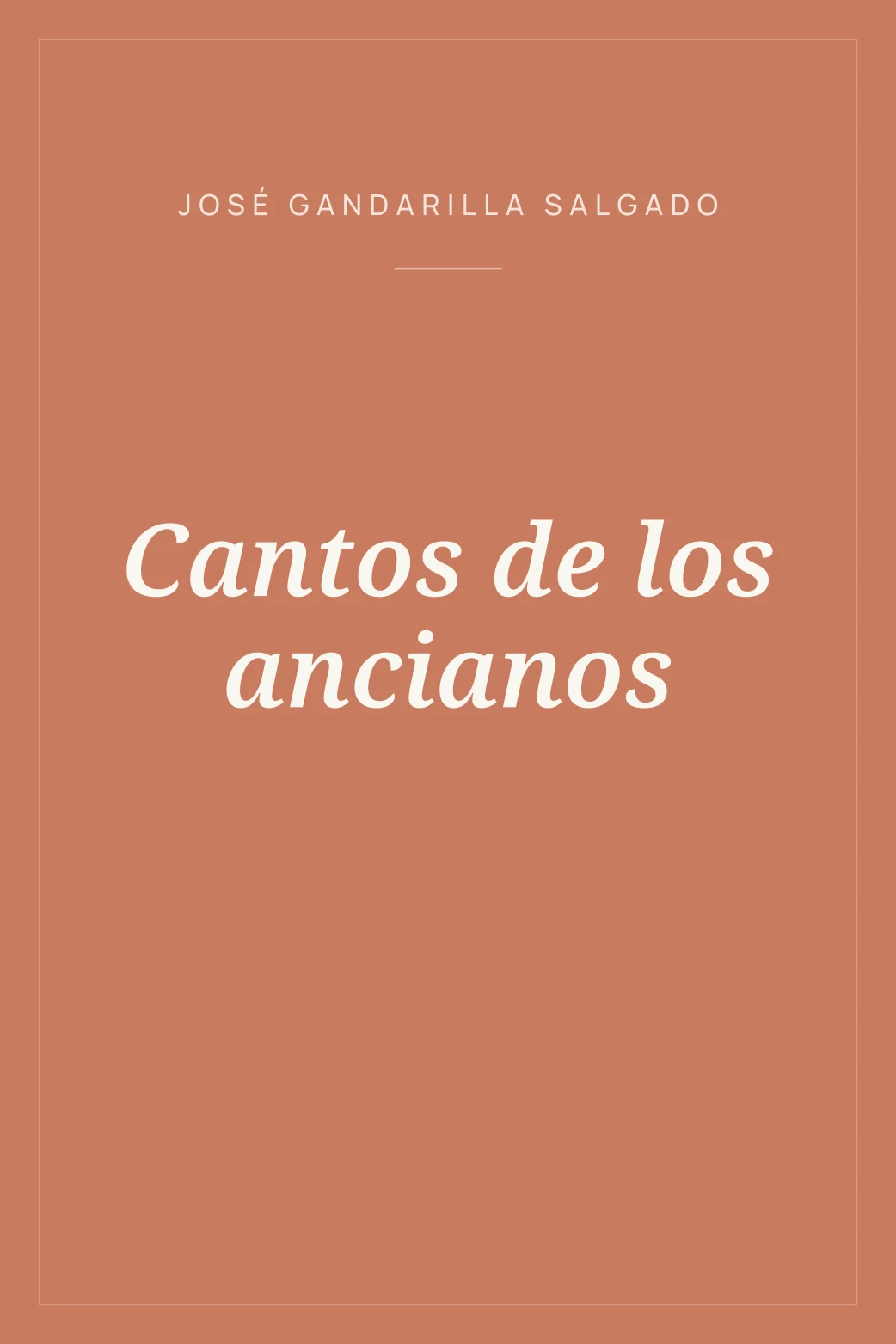 Portada de Cantos de los ancianos