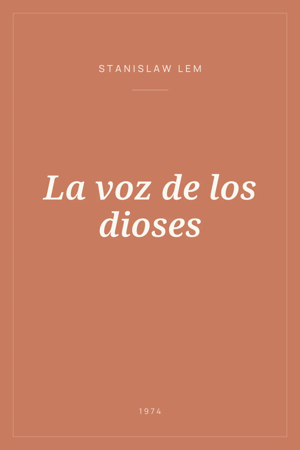 Portada de La voz de los dioses