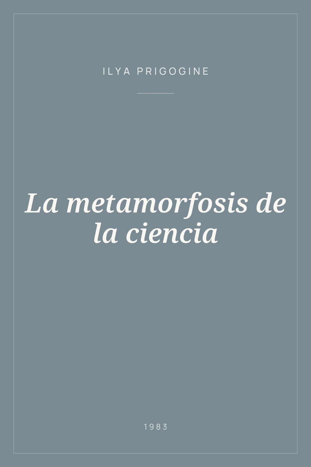 Portada de La metamorfosis de la ciencia