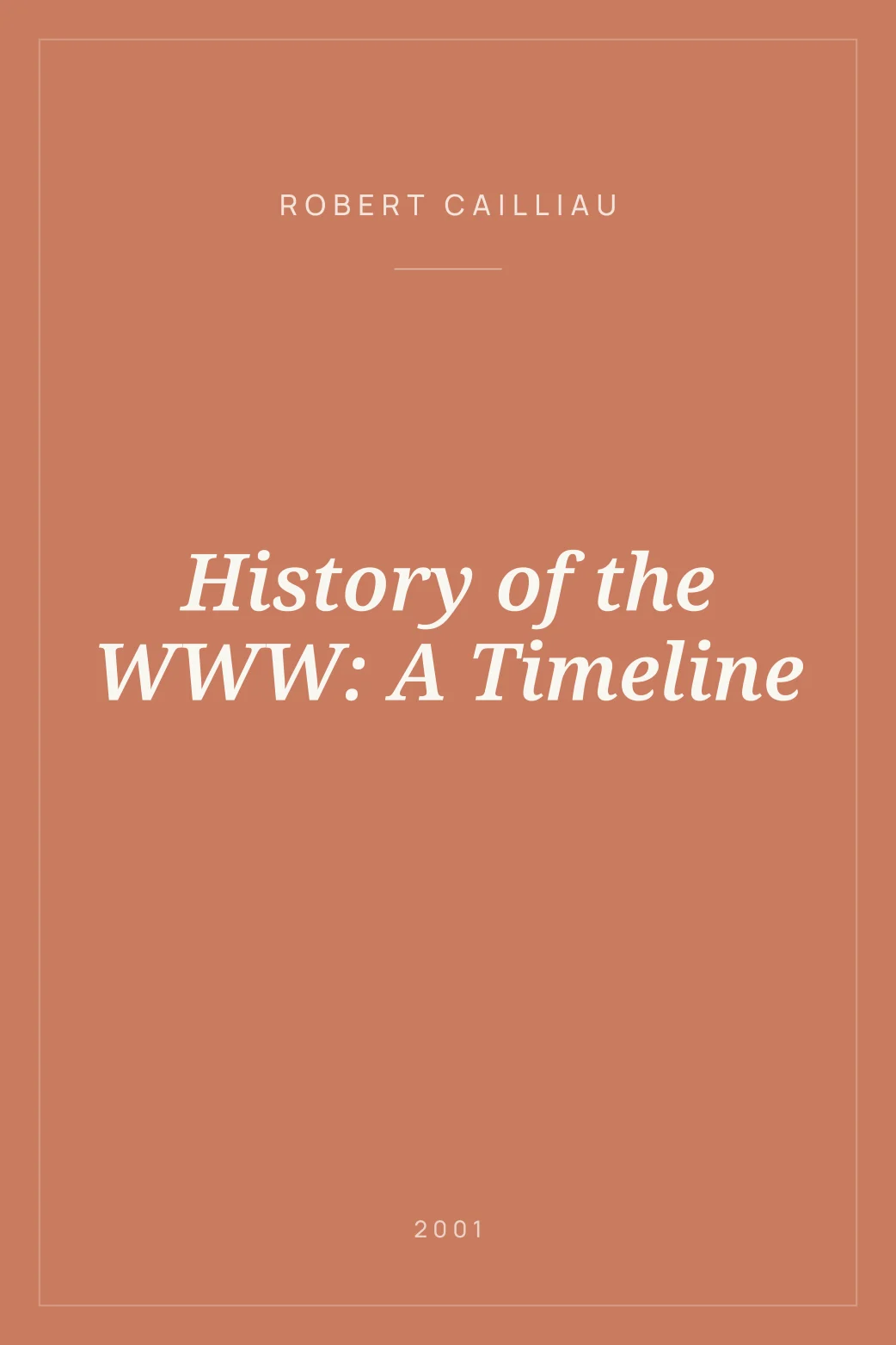 Portada de History of the WWW: A Timeline