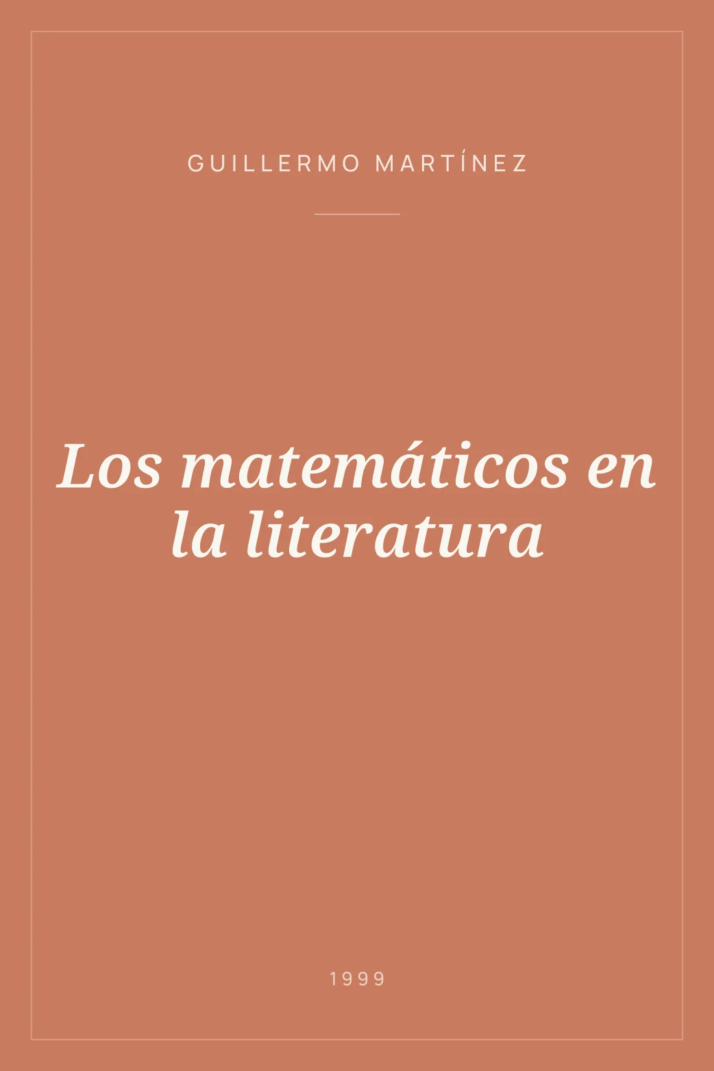Portada de Los matemáticos en la literatura