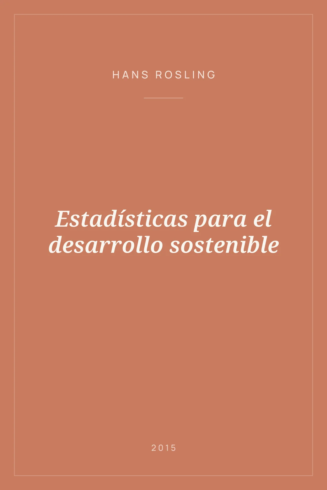 Portada de Estadísticas para el desarrollo sostenible