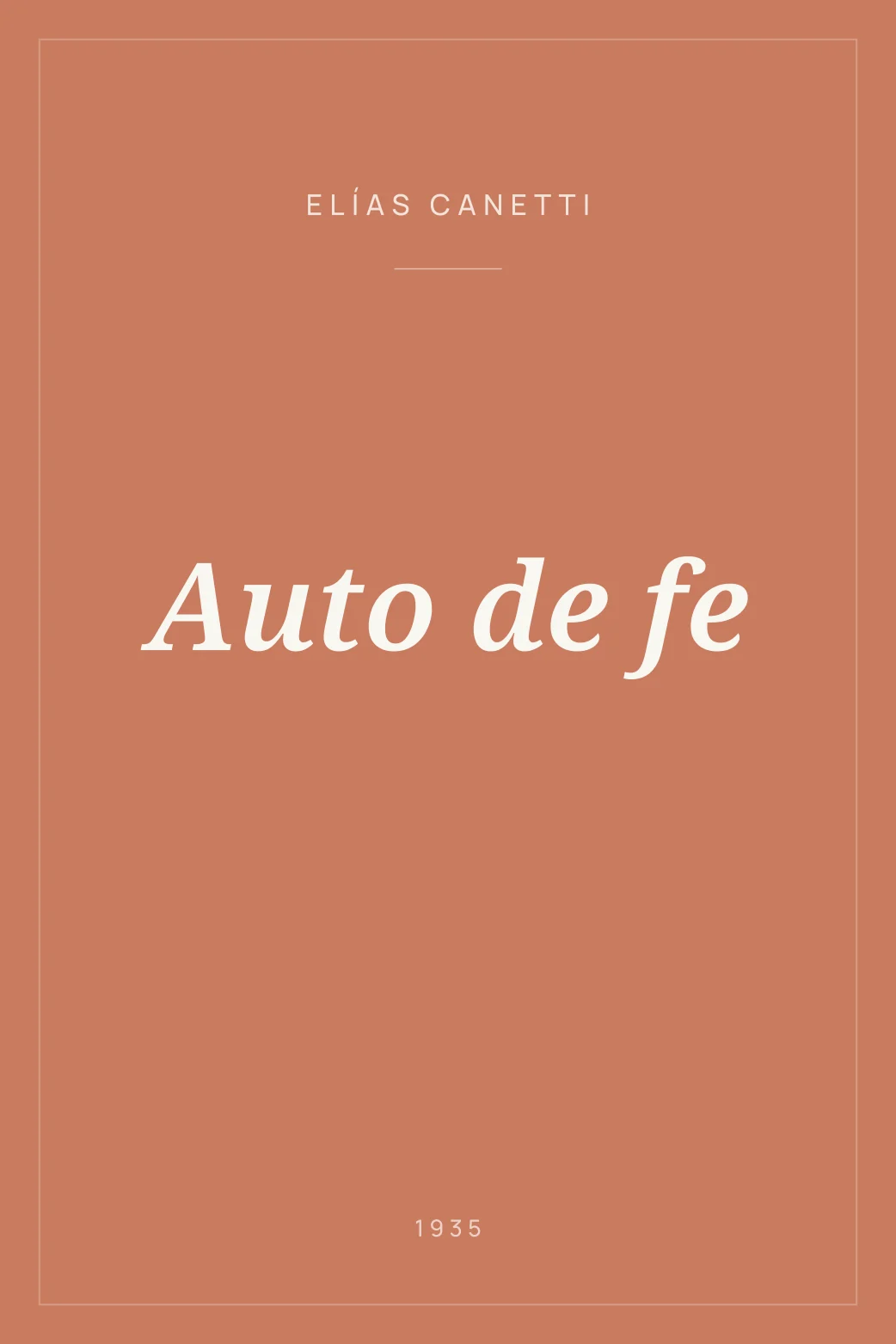 Portada de Auto de fe