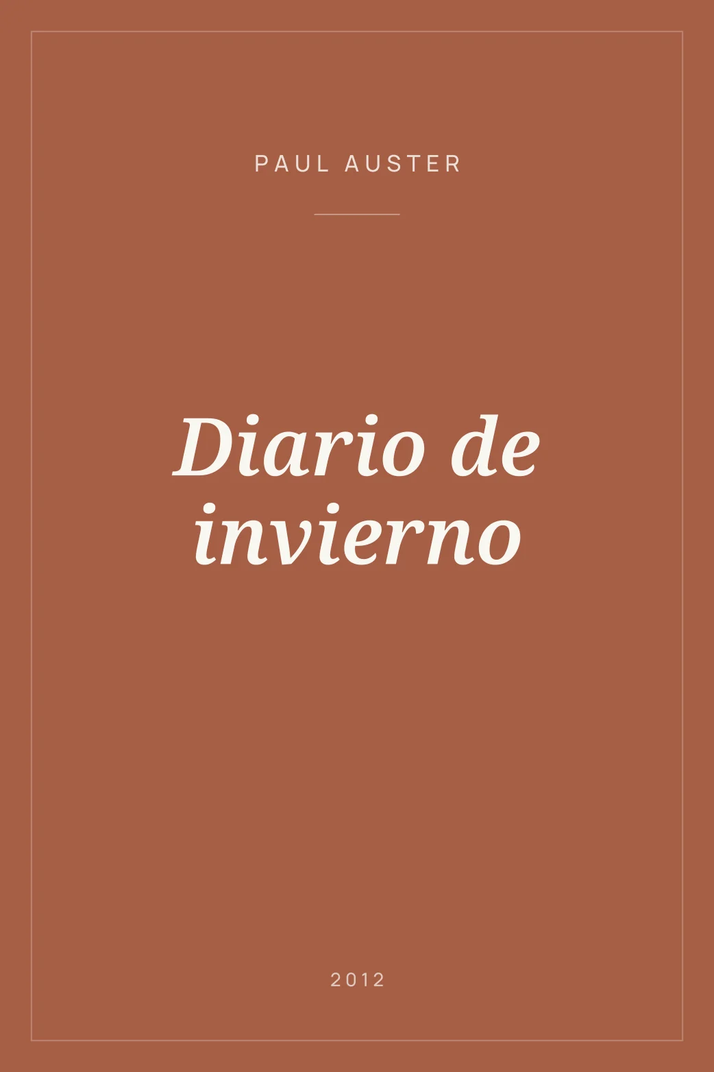 Portada de Diario de invierno