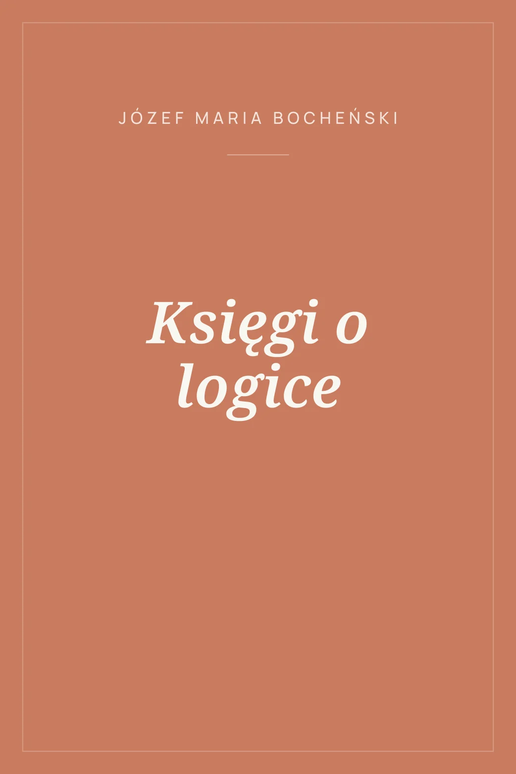 Portada de Księgi o logice