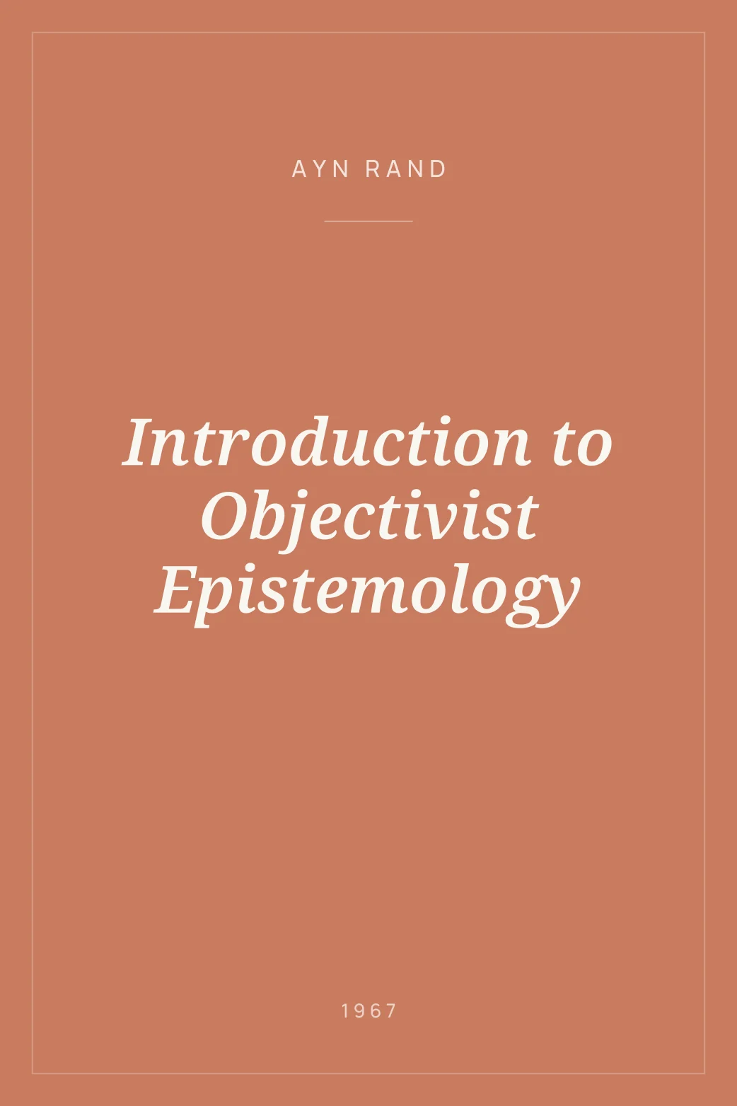 Portada de Introduction to Objectivist Epistemology
