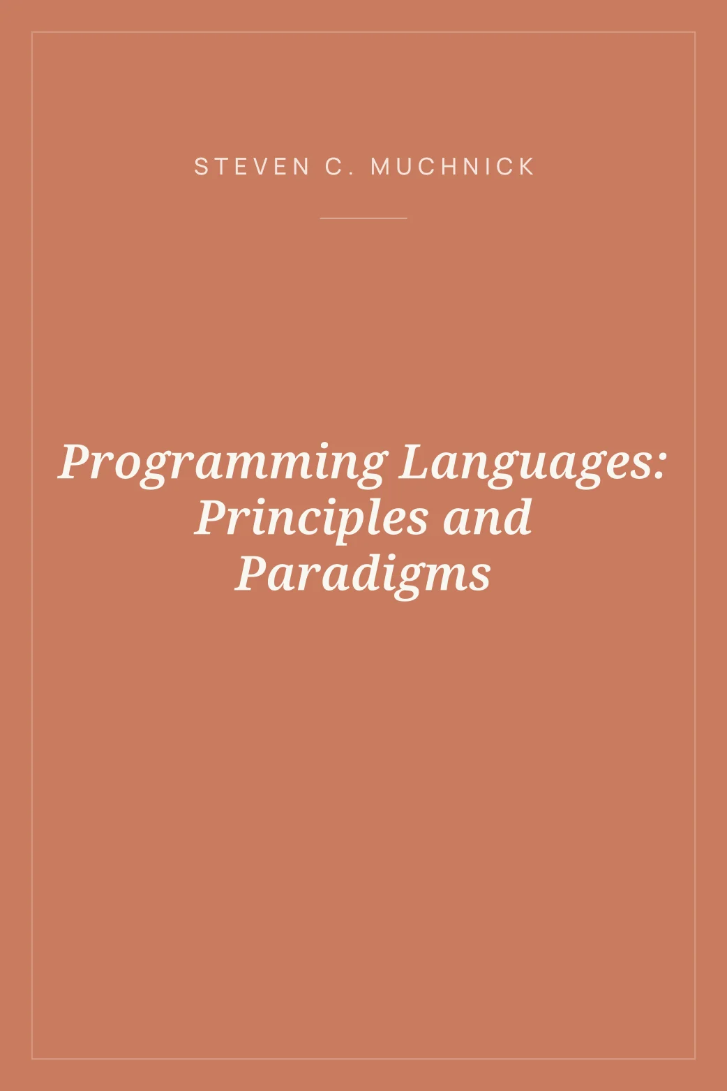 Portada de Programming Languages: Principles and Paradigms