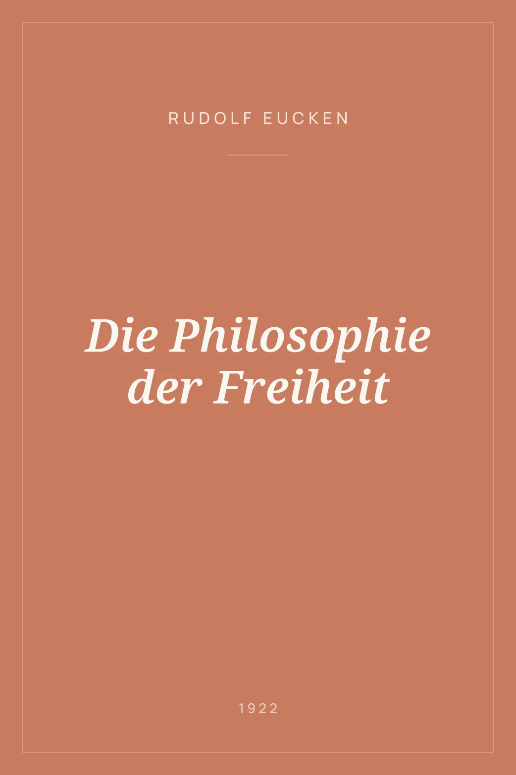 Portada de Die Philosophie der Freiheit