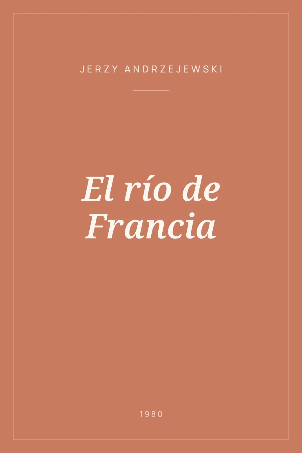 Portada de El río de Francia