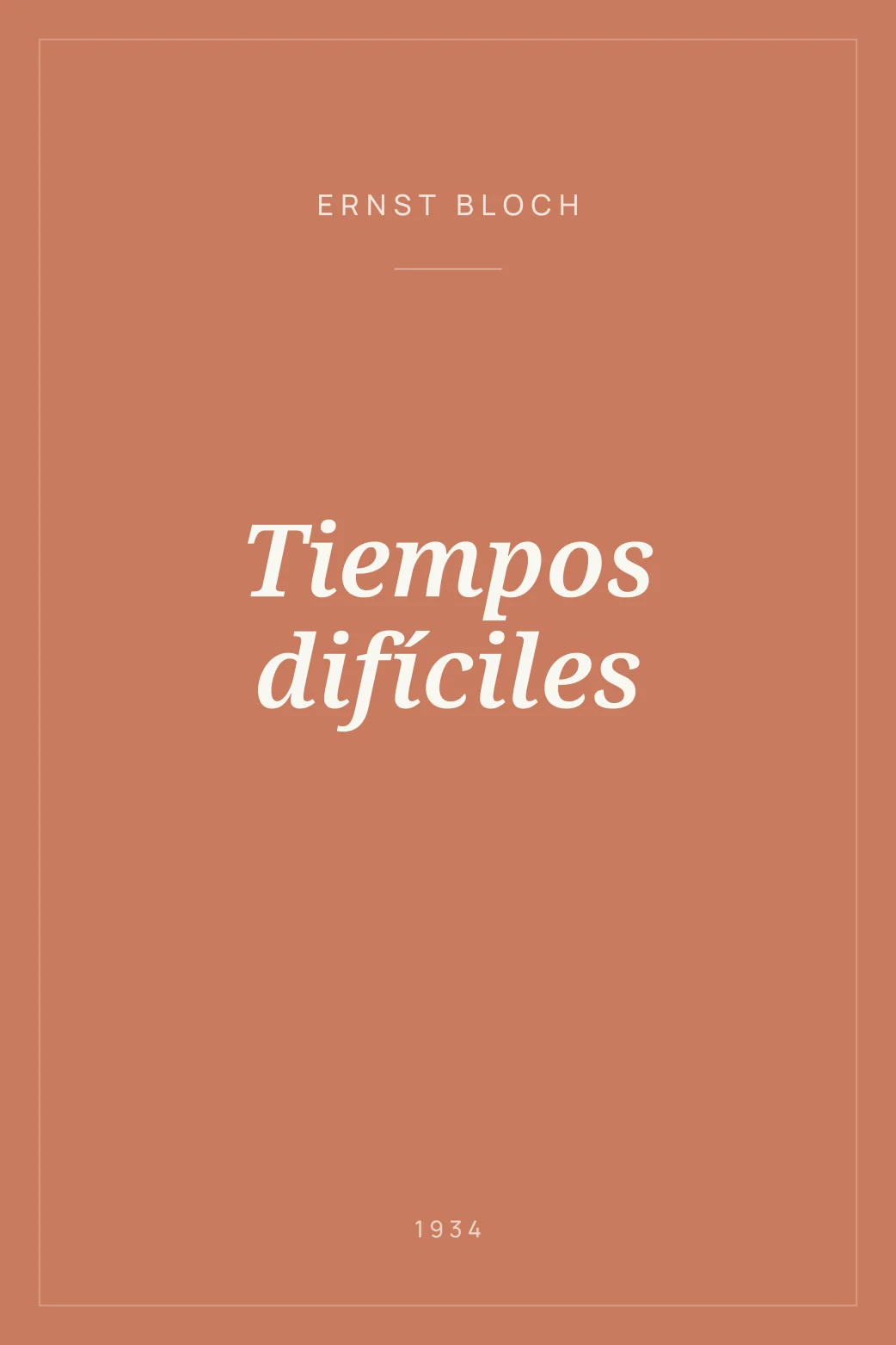 Portada de Tiempos difíciles