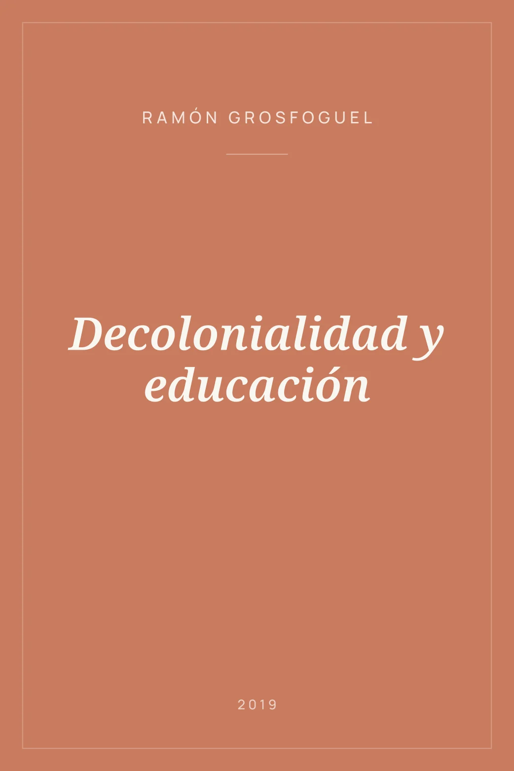 Portada de Decolonialidad y educación