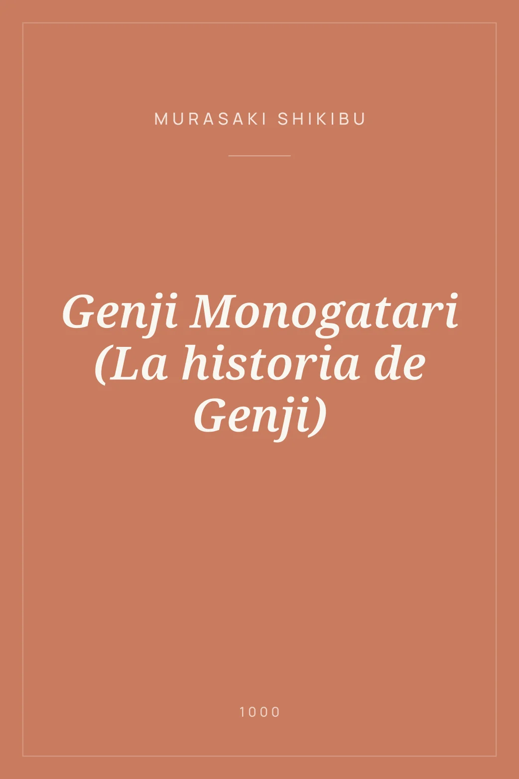 Portada de Genji Monogatari (La historia de Genji)