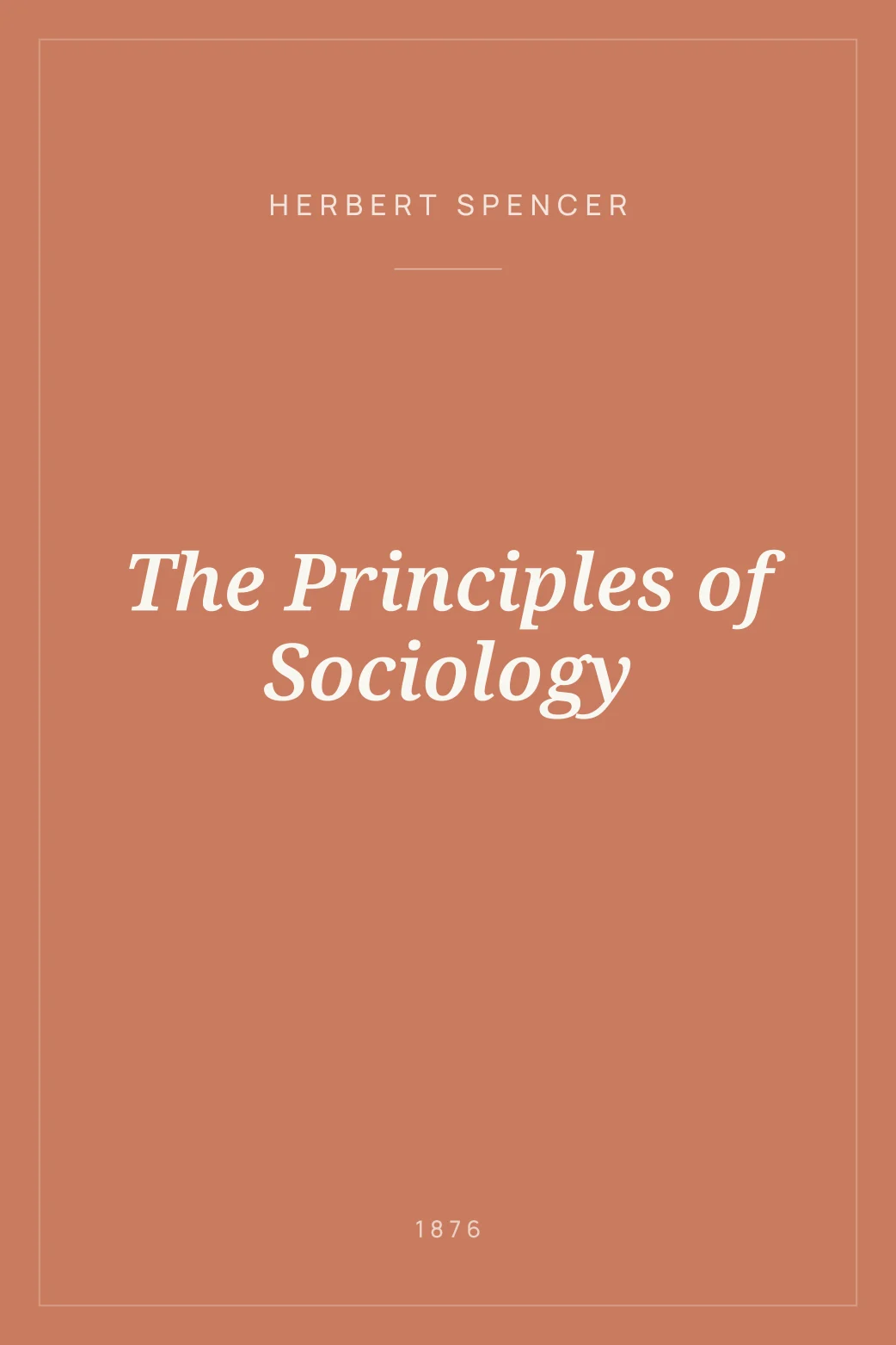 Portada de The Principles of Sociology