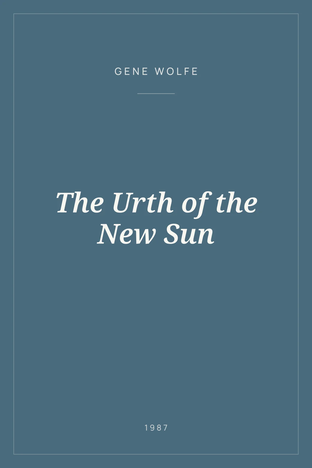 Portada de The Urth of the New Sun