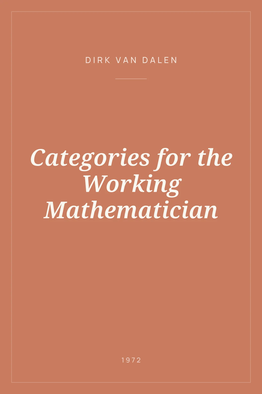 Portada de Categories for the Working Mathematician