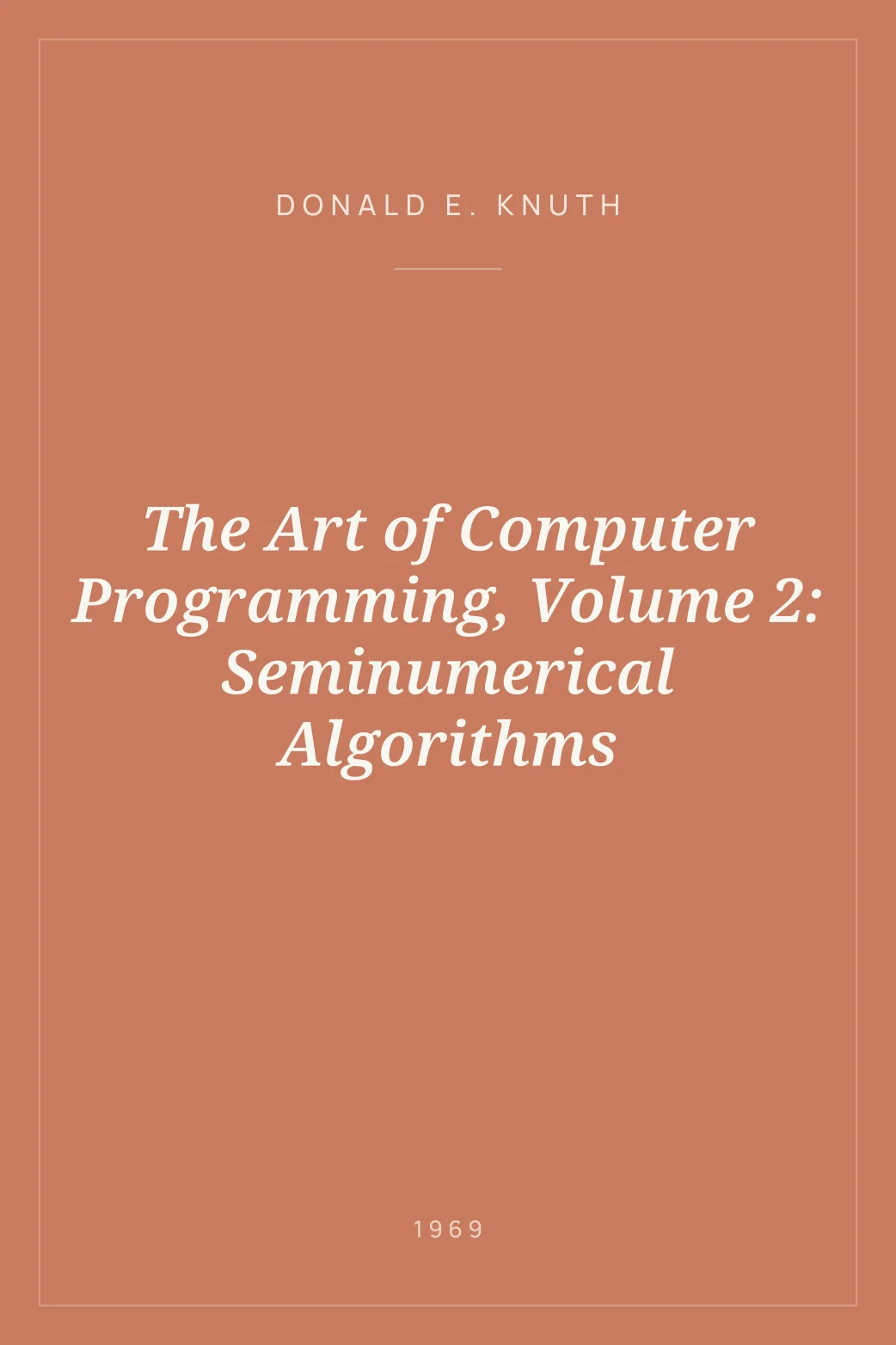 Portada de The Art of Computer Programming, Volume 2: Seminumerical Algorithms