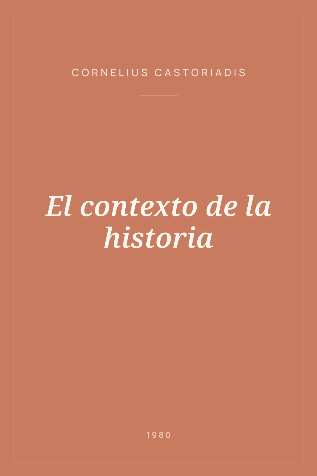 Portada de El contexto de la historia