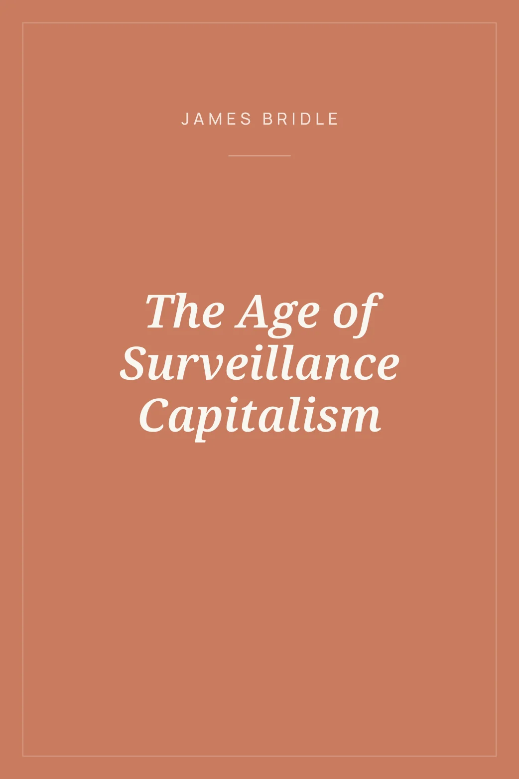 Portada de The Age of Surveillance Capitalism