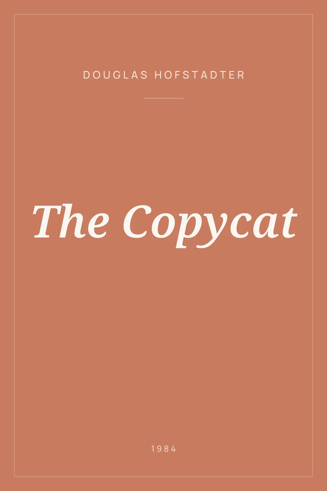 Portada de The Copycat