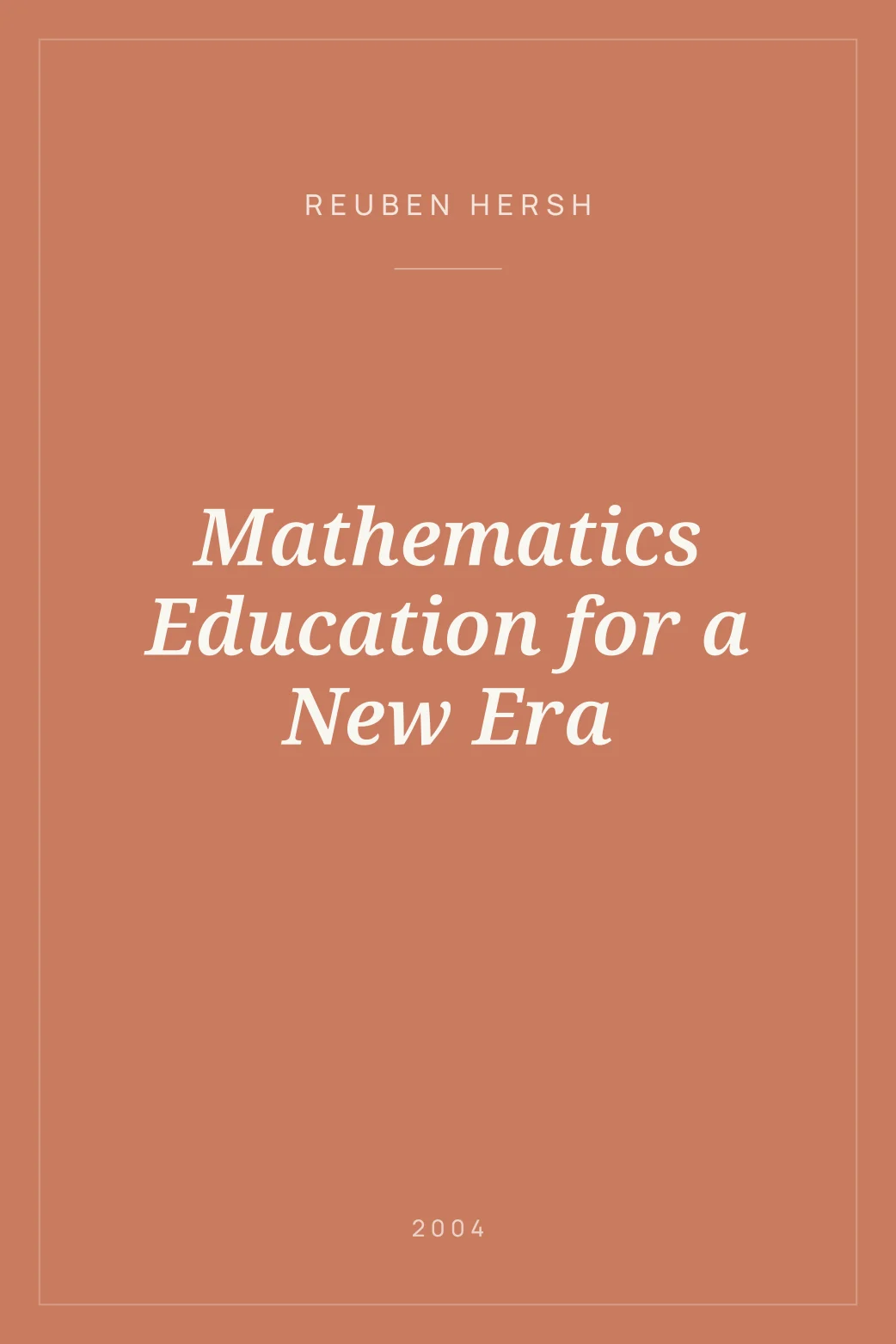 Portada de Mathematics Education for a New Era